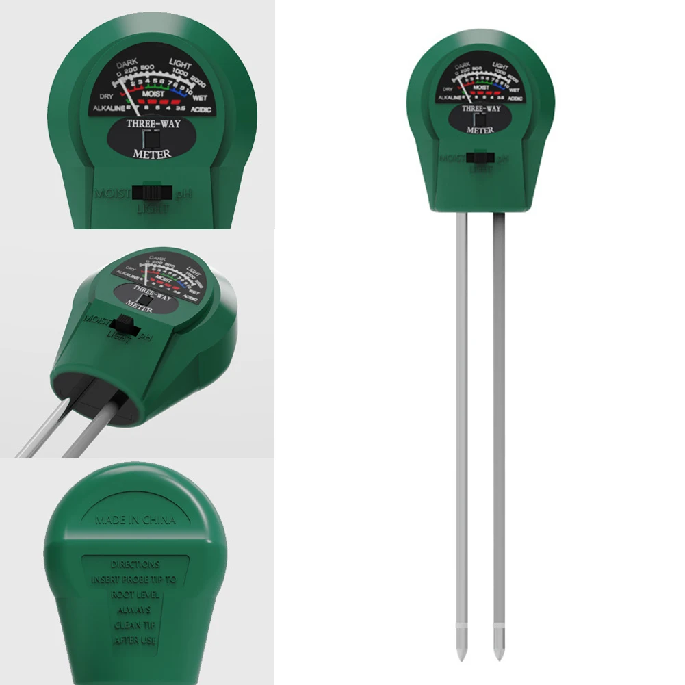

3 in 1 Plants Flowers Soil PH Tester Meter Garden Lawn Soil Moisture Sensor Acidity Humidity Monitor Detector