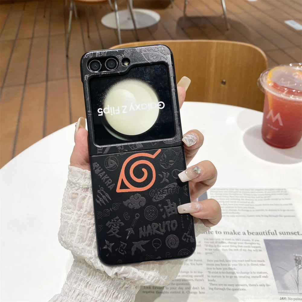 Фото Чехол для телефона с изображением персонажей аниме N-NARUTOS Uzumaki Itachi для Samsung Galaxy Z Flip 7 6 5, мягкий чехол из TPU для Z Flip 3 4 №1
