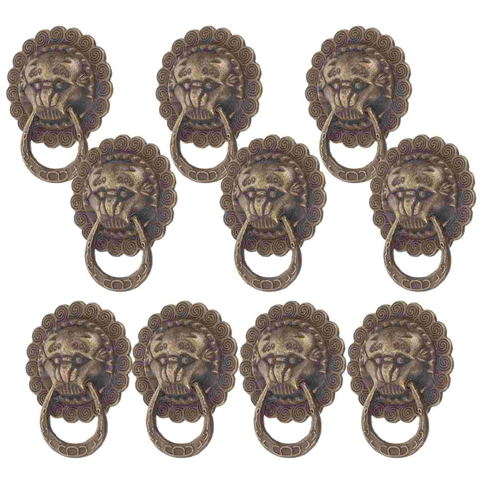 10 шт. ручки с головой льва для ящиков декоративные мебельных дверей шкафа из