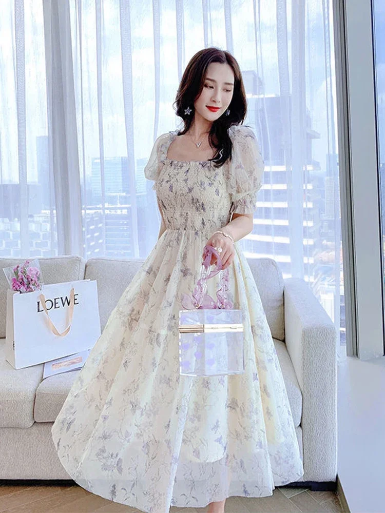 Zoki Элегантное шифоновое вечернее платье с цветочным принтом женское модное миди