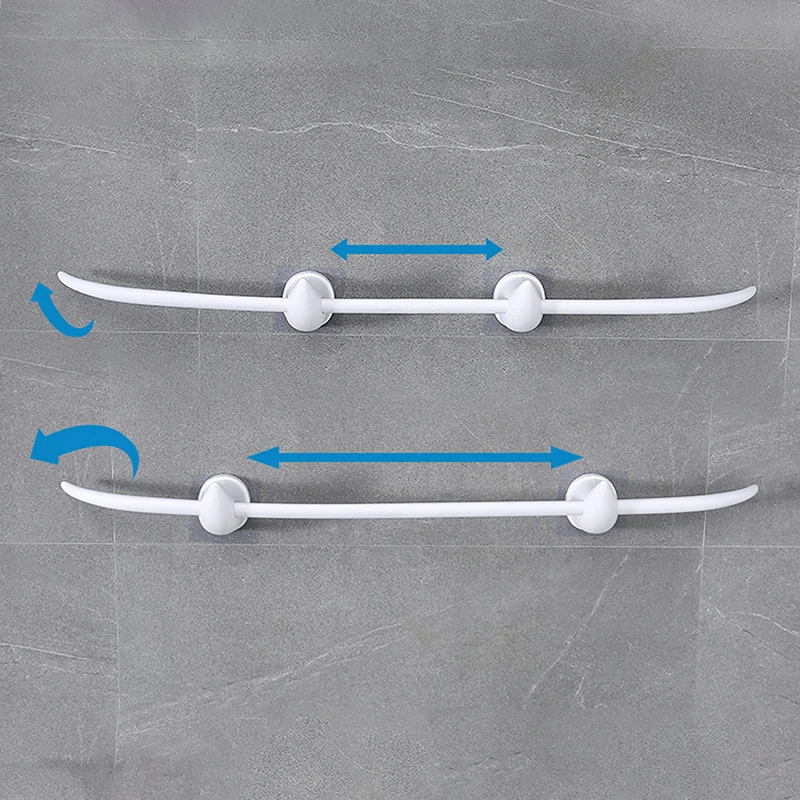 

Free Punching Horn Towel Rail Rack Towel Holder Bathroom Towels Rack Hanger Wall Hanging Towel Bar Storage Shelf New Style