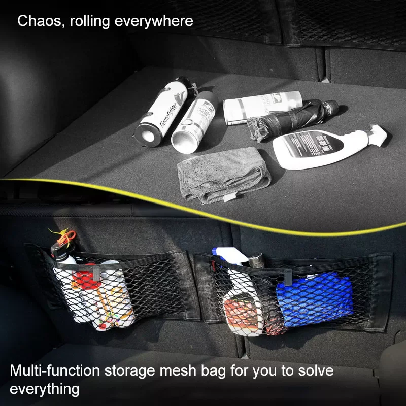 

Car Roof Storage Organizer Car Ceiling Cargo Net Pocket ouble-Layer Mesh Car Camping Storage Bag Accessories Tent Putting Quilt