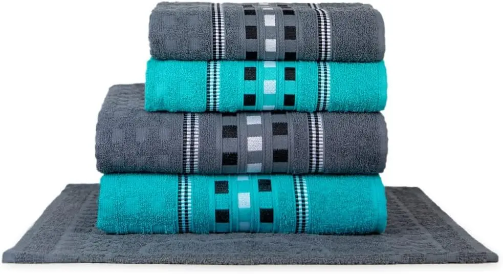 

de Toalhas 5 Peças Banhão Super Gigante Gold Jacquard 75cmX1.50m (Verde Esmeralda + Chumbo) car wash clean detailing towel