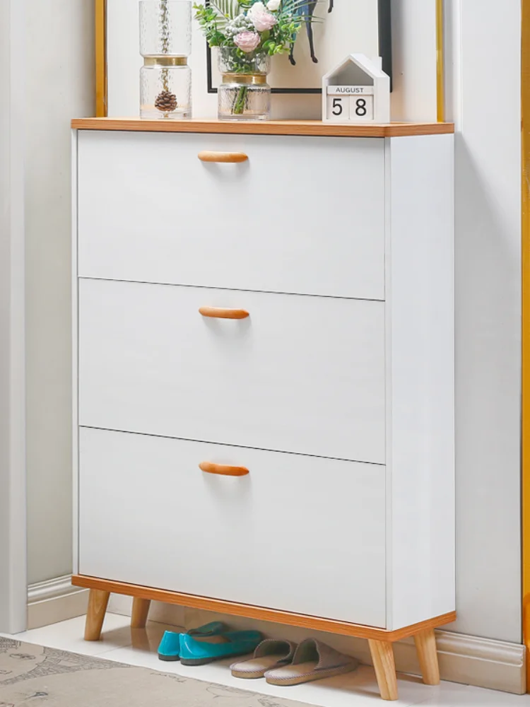 Ультратонкая стойка-органайзер для обуви современный белый простой дизайн