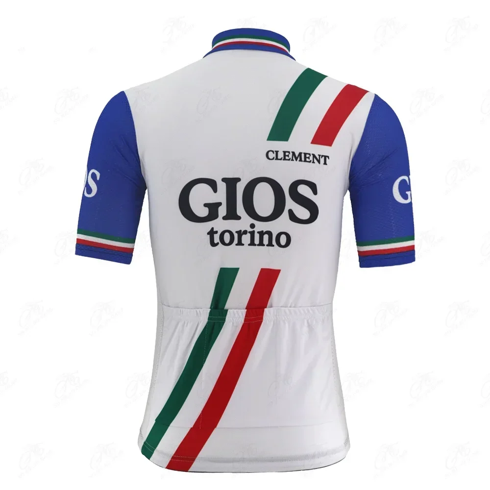 Футболка мужская велосипедная с коротким рукавом Классическая Форма команды GIOS