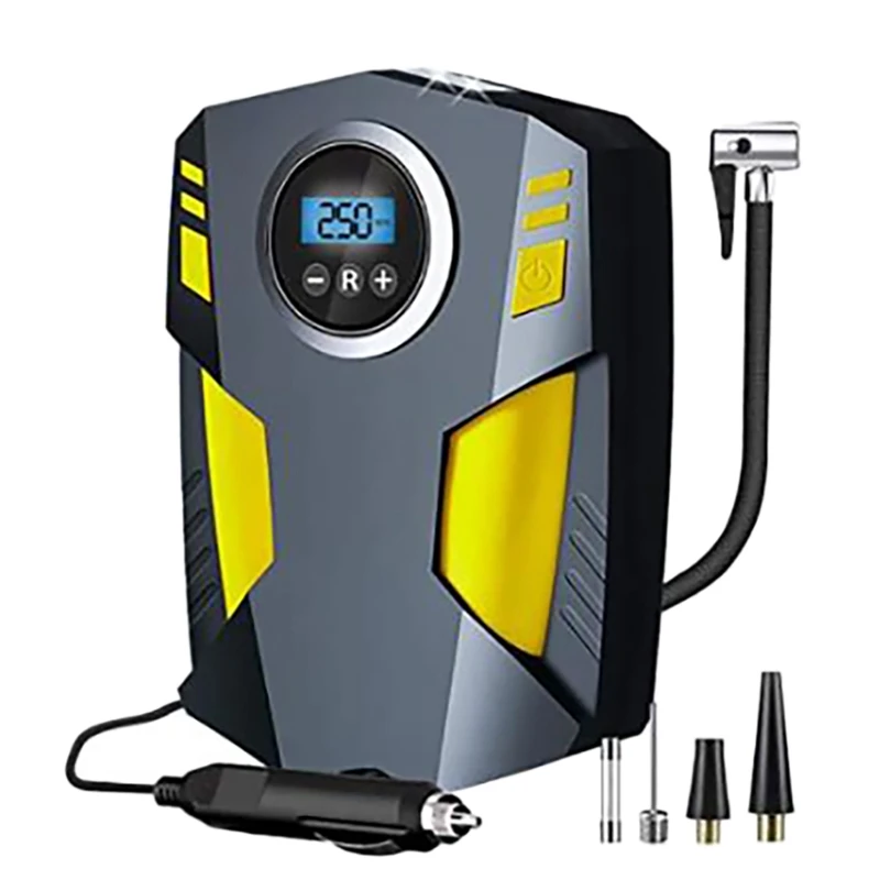 

Digital Tyre Inflator Portable Air Compressor 12V Electric Car Tyre Inflator Digital LED Light for Car Tires, Bicycles