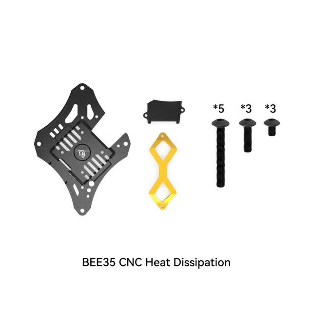 CNC bottom plate with O3 heat dissipation for SpeedyBee Bee35