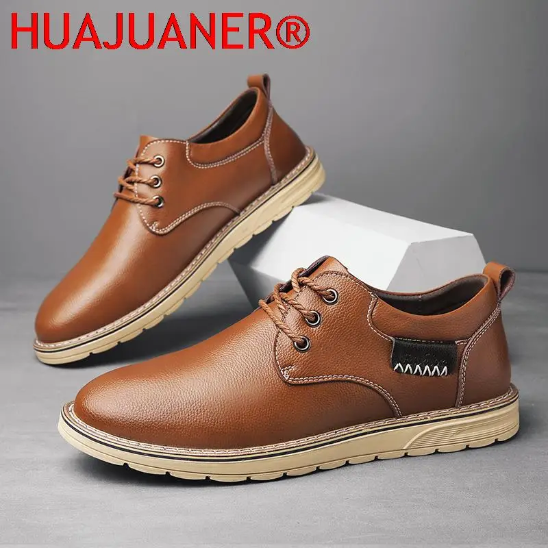 

Luxury Shoes Designers Genuine Leather Shoes For Men Casual Men's Shoes Lace-up Oxfords Man Flat Shoes Office All-Match Footwear