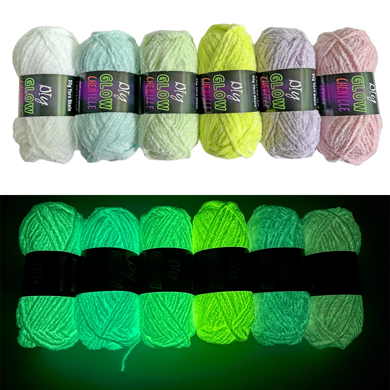 Luminous Mystical Yarn Unisex Ręcznie dziany poliestrowy materiał tekstylny do majsterkowania i świątecznych prezentów