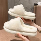 обувь женская зима тапочки для дома Женские сандалии тапочки женские домашин шлепки женские Тапочки мужскиеженские хлопковые, толстая плюшевая обувь, пушистые комнатные тапочки для дома, пары