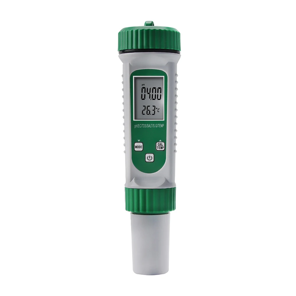 

Water Quality Tester 6 in 1 TDS/EC/Salinity/S.G./Temperature Meter Digital Test Pen for Household Pools Drinking Water Aquarium