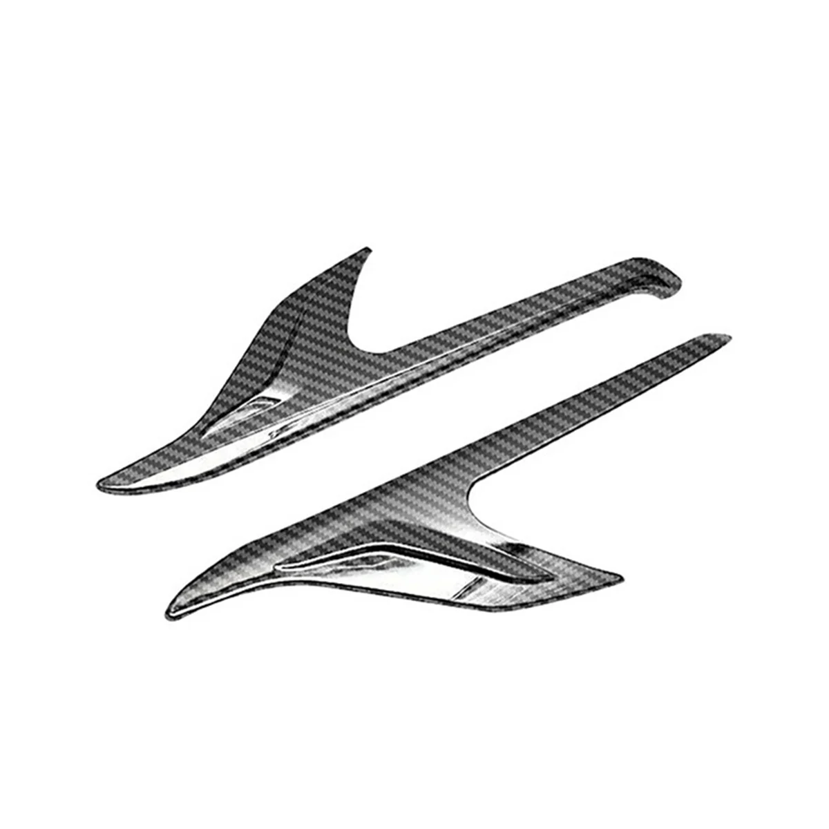 

For Toyota Alphard 2015-2020 ABS Car Carbon Fiber Front Headlight Lamp Cover Garnish Strip Eyebrow Cover Trim