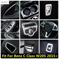 window lift head lamp water cup steering wheel cover trim accessories interior for mercedes benz c class w205 2015 2020