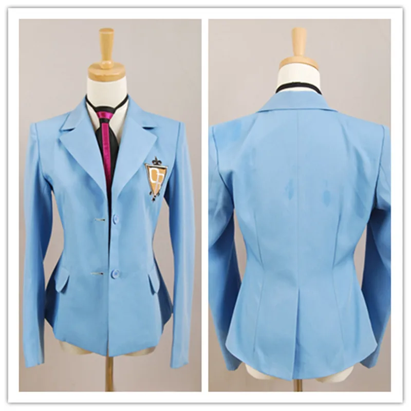 Костюм для школьного клуба Ouran Женский блейзер синяя куртка пальто Харухи Kyoya Hikaru