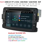 Автомагнитола 2DIN, Android 10, автомобильный мультимедийный плеер с GPS, Mirrorlink, автомобильная стереосистема для Renault DusterLoganDokker