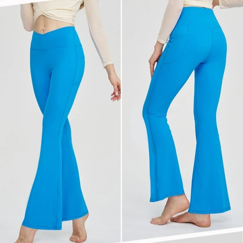 Расклешенные леггинсы для девочек штаны йоги детские тренировок в тренажерном