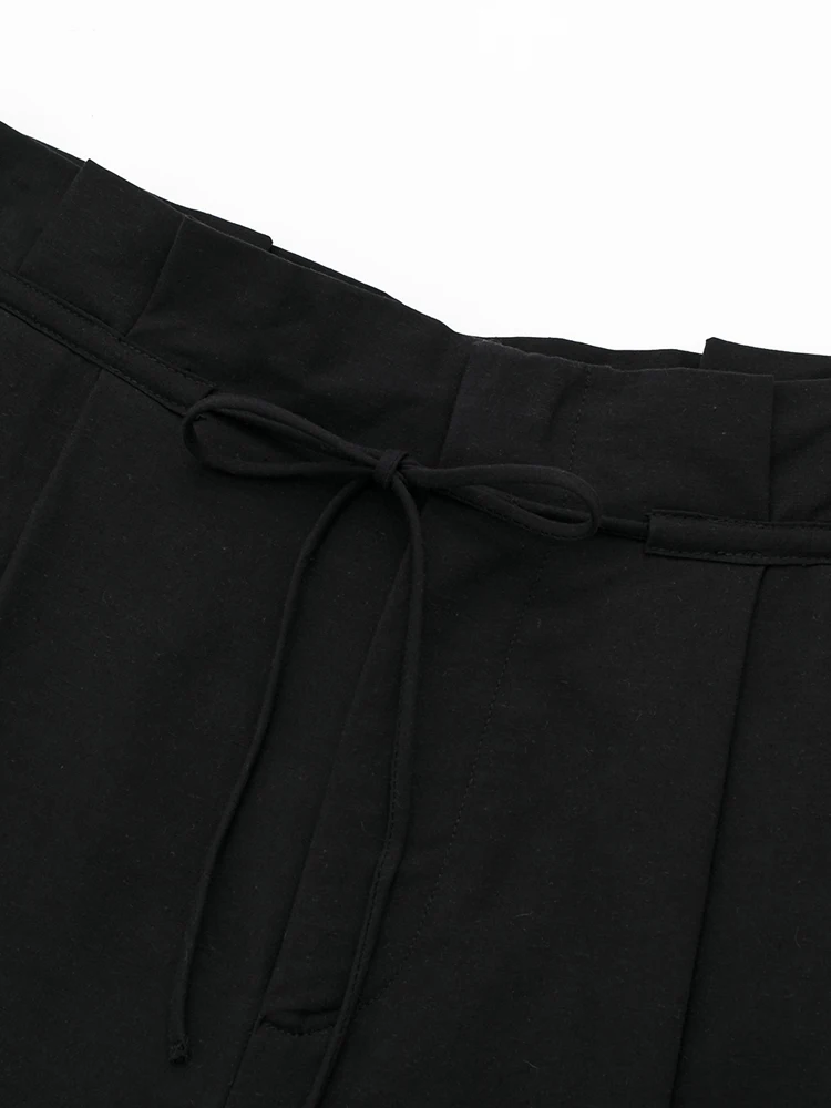 PAILETE Women 2023 fashion side pockets front darted linen bermuda shorts vintage high waist zipper fly female short pants mujer