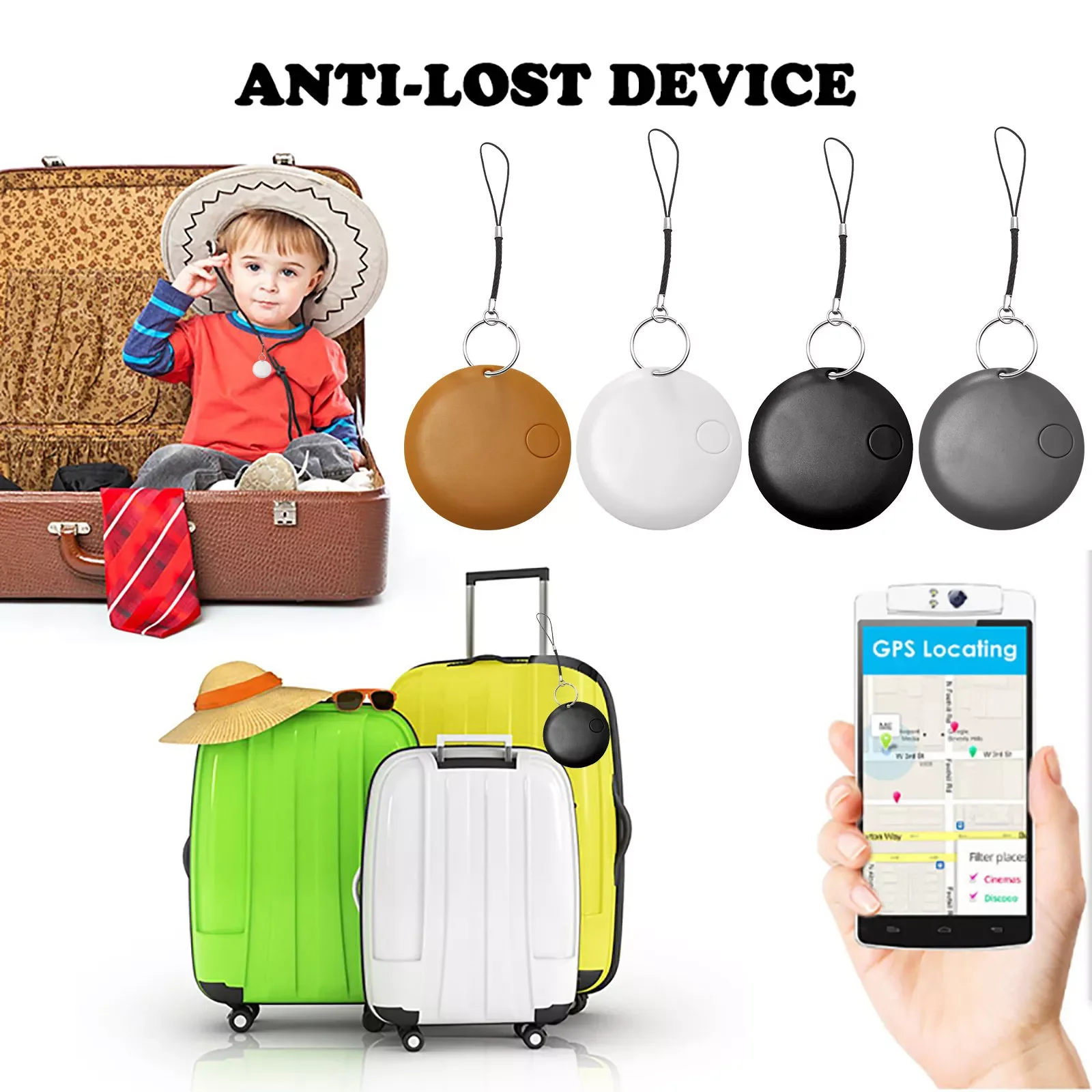 

Pet GPS Tracker Smart Bluetooth-compatible Wireless Locator Anti-lost Tracker Alarm Spy Mini Tracking Finder Device Auto Tracker
