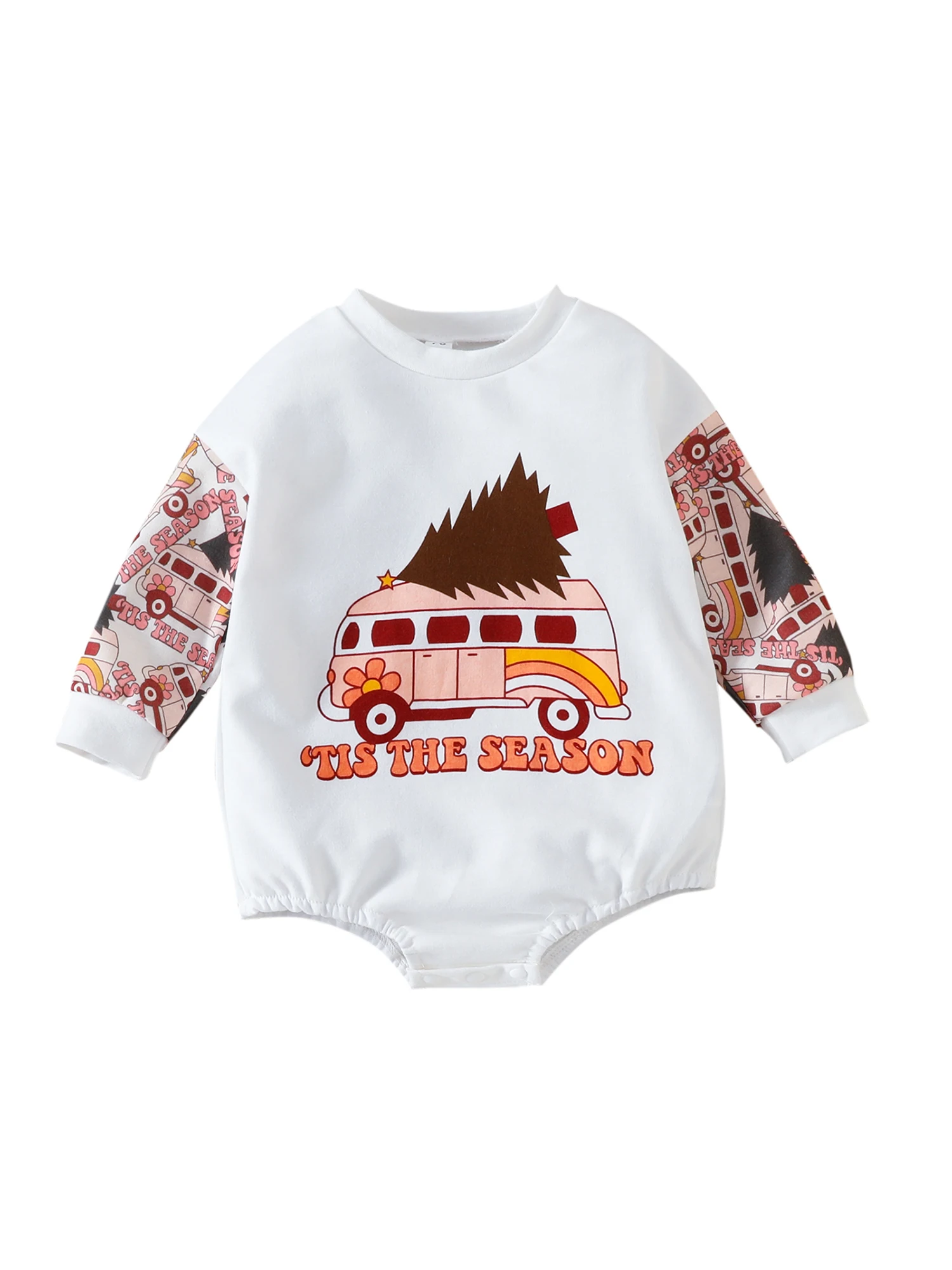 

Комбинезон с длинным рукавом и леопардовым принтом для новорожденных девочек