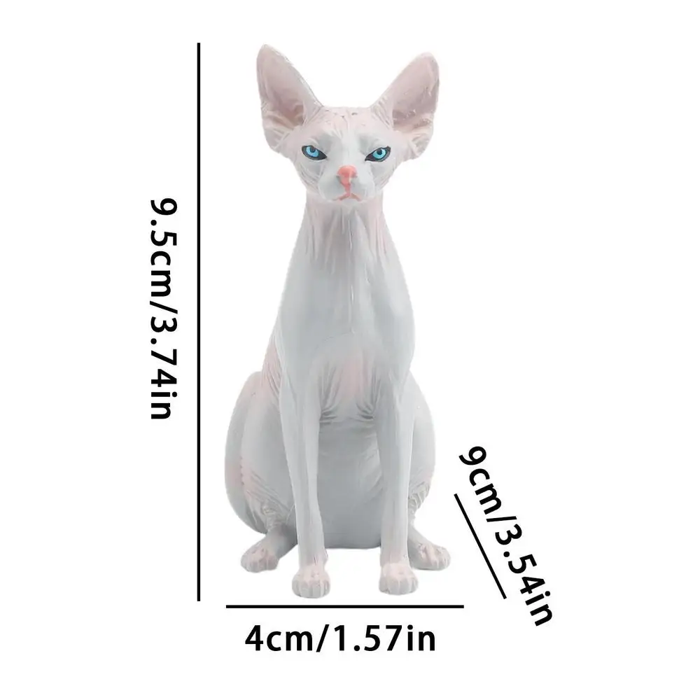 

Миниатюрная статуэтка кошки Сфинкса из пластика