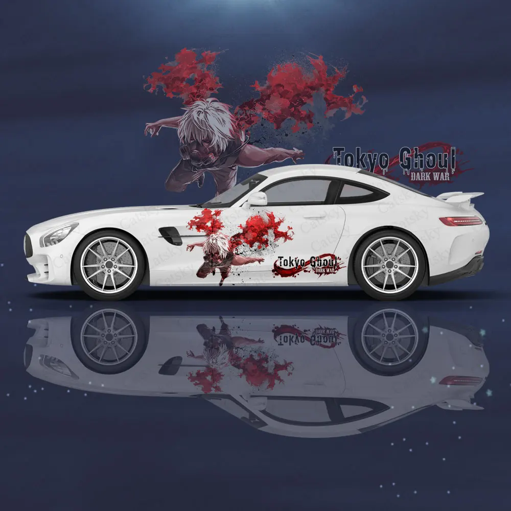 

Аниме Токийский Гуль, индивидуальная наклейка на автомобиль, наклейка на капот, дверь, корпус, Виниловая наклейка, графическая оболочка, аксессуары для украшения