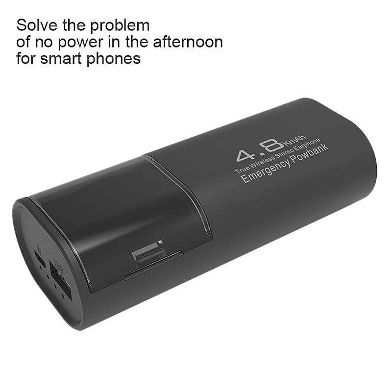 Беспроводные наушники Bluetooth 5 0 с зарядным чехлом на 4800 мА · Ч [в качестве внешнего