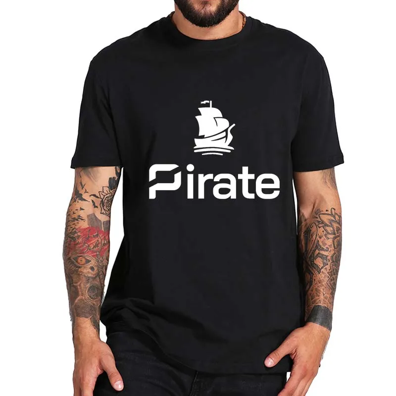 

Классическая футболка пиратхаин для любителей криптовалюты, Токена, блокнота, хлопковые летние повседневные футболки унисекс с коротким рукавом, европейский размер