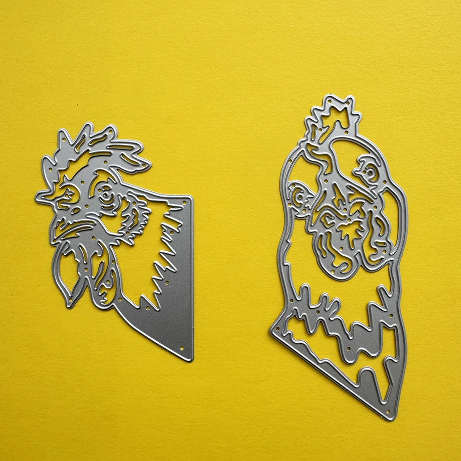 Два куриных головки 2024 новые Вырубные штампы для скрапбукинга оформление сделай