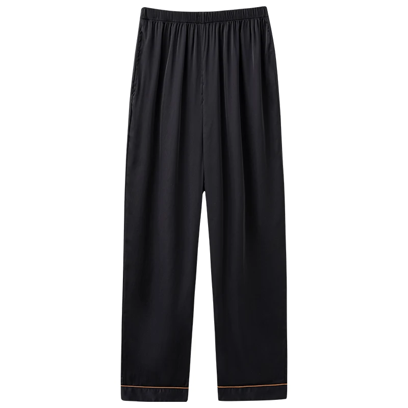 Весенне-летние шелковые атласные домашние брюки мужские штаны для сна