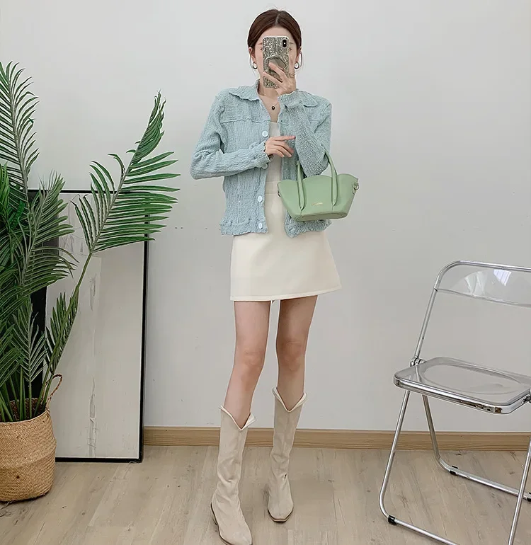 Плиссированная куртка со складками весна 2024 новый стиль дизайн чувственное