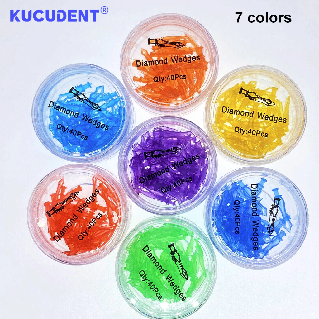 1Box Dental Diamond Wedges Одноразовые пластиковые стоматологические клинья межзубные зубы