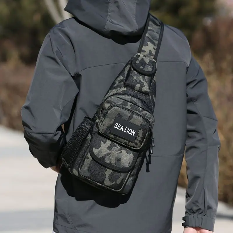 New Multifunctional Chest Bag Men's Outdoor Travel Crossbody Bag Casual Nylon Chest Bag