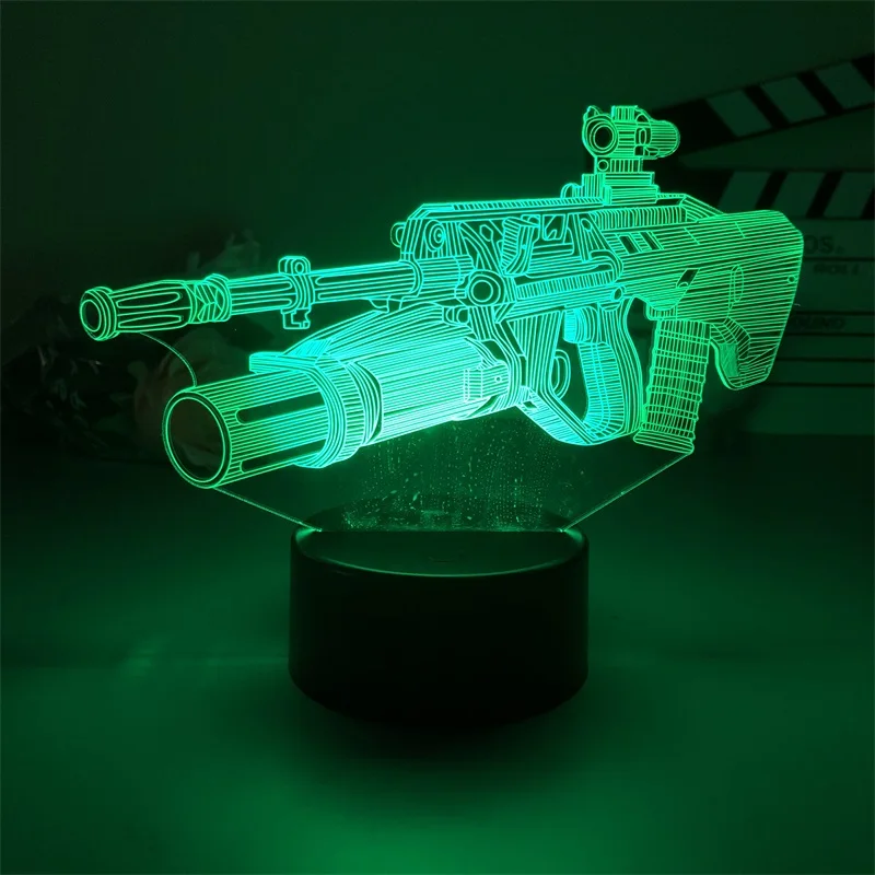 

Nightlight Alarm Clock Base Light Prototype of A Gatling Gun Color with Remote Touch Sensor Projector Table Delivery Bedroom