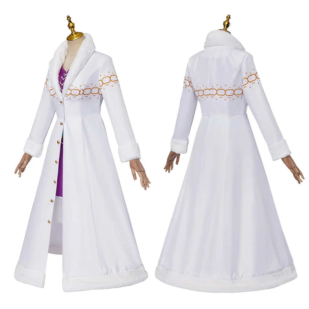 Костюм Нико из белой меховой куртки и юбки в стиле аниме