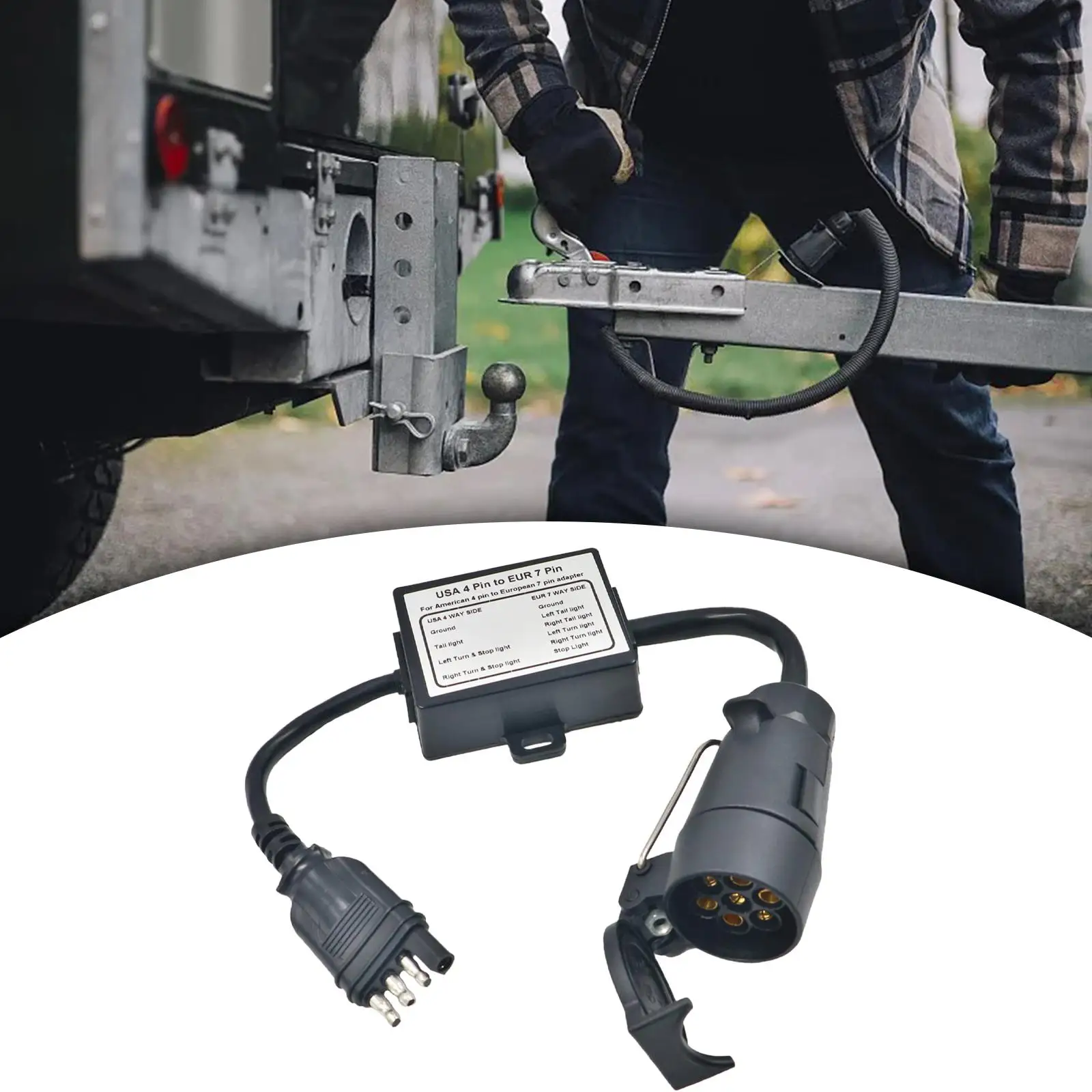 Вилка для прицепа США 4 контакта в ЕС 7 контактов тормозной рулевой сепаратор