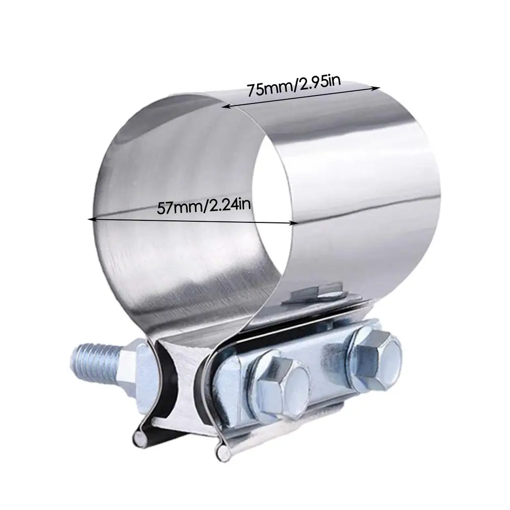 

Зажим для выхлопной трубы автомобиля 50-100 мм, сверхмощная выхлопная муфта из нержавеющей стали, зажим для глушителя, автомобильные сменные зажимы для выхлопной трубы