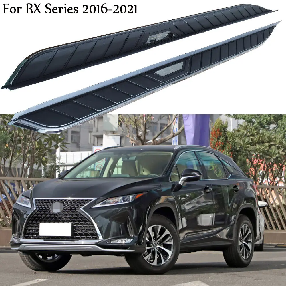 

2Pcs Aluminium Stainless steel side step fits for Lexus RX300 RX Series 2016+ Running Board Side Step Nerf Bar Side Stair