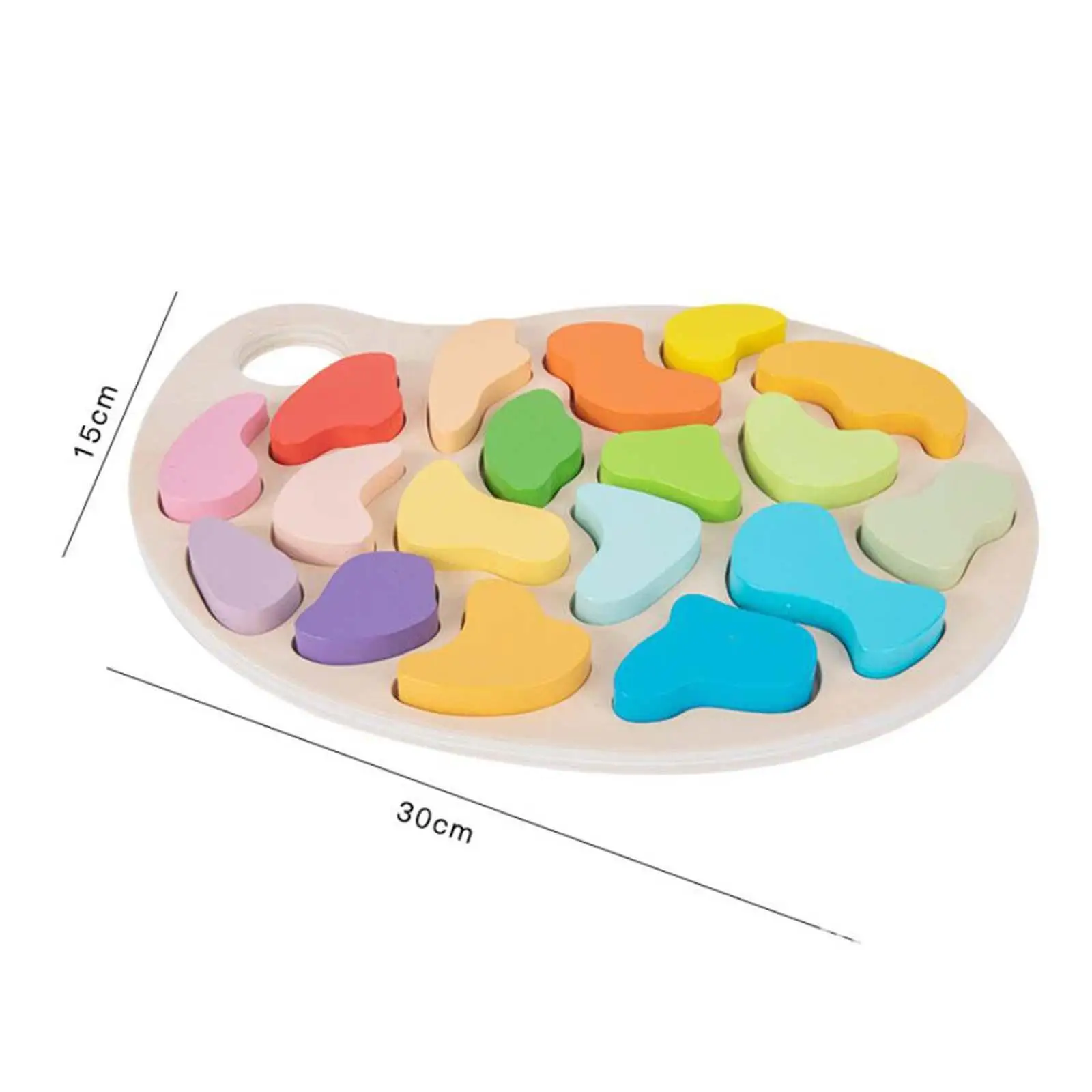 

Montessori Shape Sorting Puzzle Shape Color Sorter Early Educational Wooden Peg Puzzles for Age 2 Boys Girls Holiday Gifts