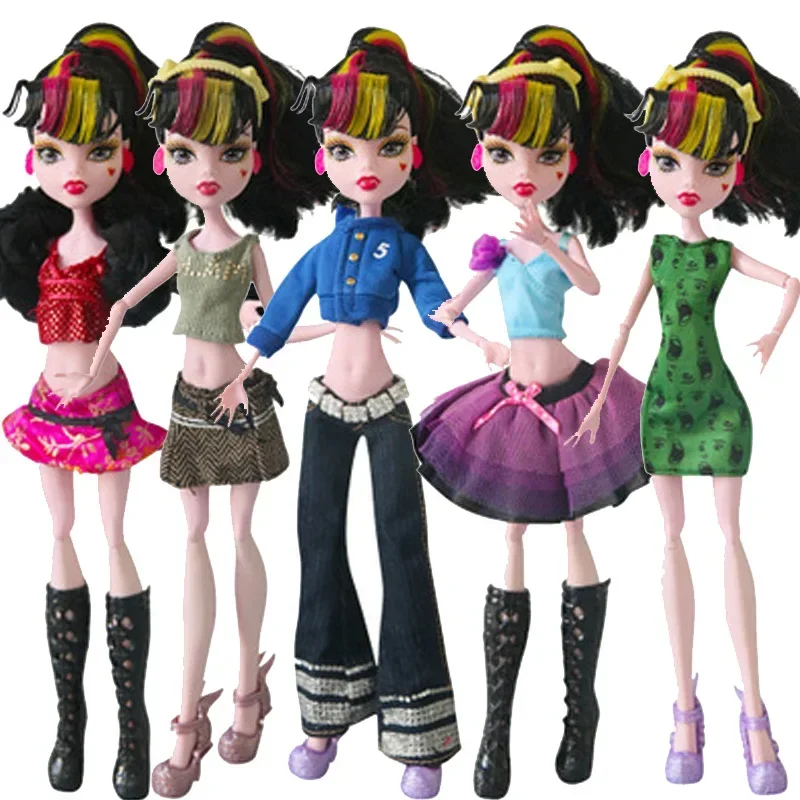 1 шт. Модная Одежда для кукол Monster High MH платья Короткое платье длинные брюки 10