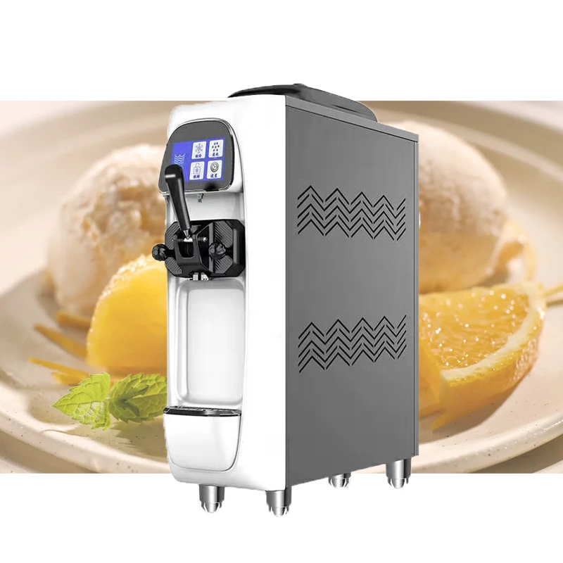 

By DHL Free Shipping Touch Screen Ice Cream Maker Commercial Small Soft Ice Cream Desktop Single Head Ice Cream Maker