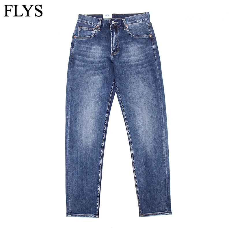 

New Summer Thin Jeans Men's Blue Loose Straight Korean Stretch Casual Business High-End Men's Pants