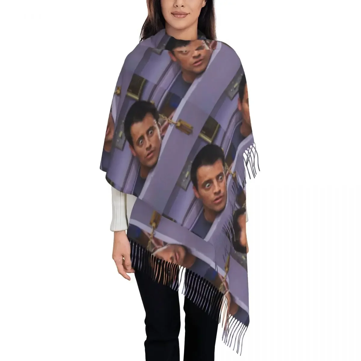 Забавный шарф с принтом на заказ для мужчин и женщин Осень-зима теплые шарфы