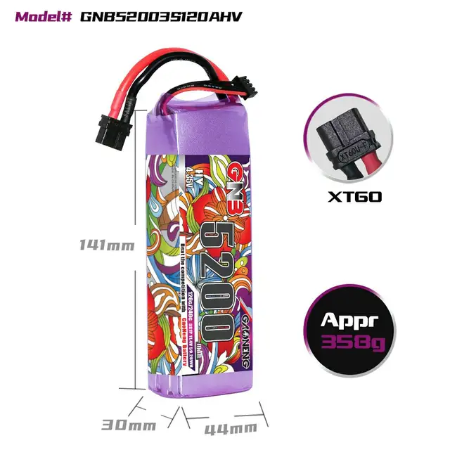 Gaoneng GNB 3S HV 11.4V 5200mAh 120C Lipo XT60