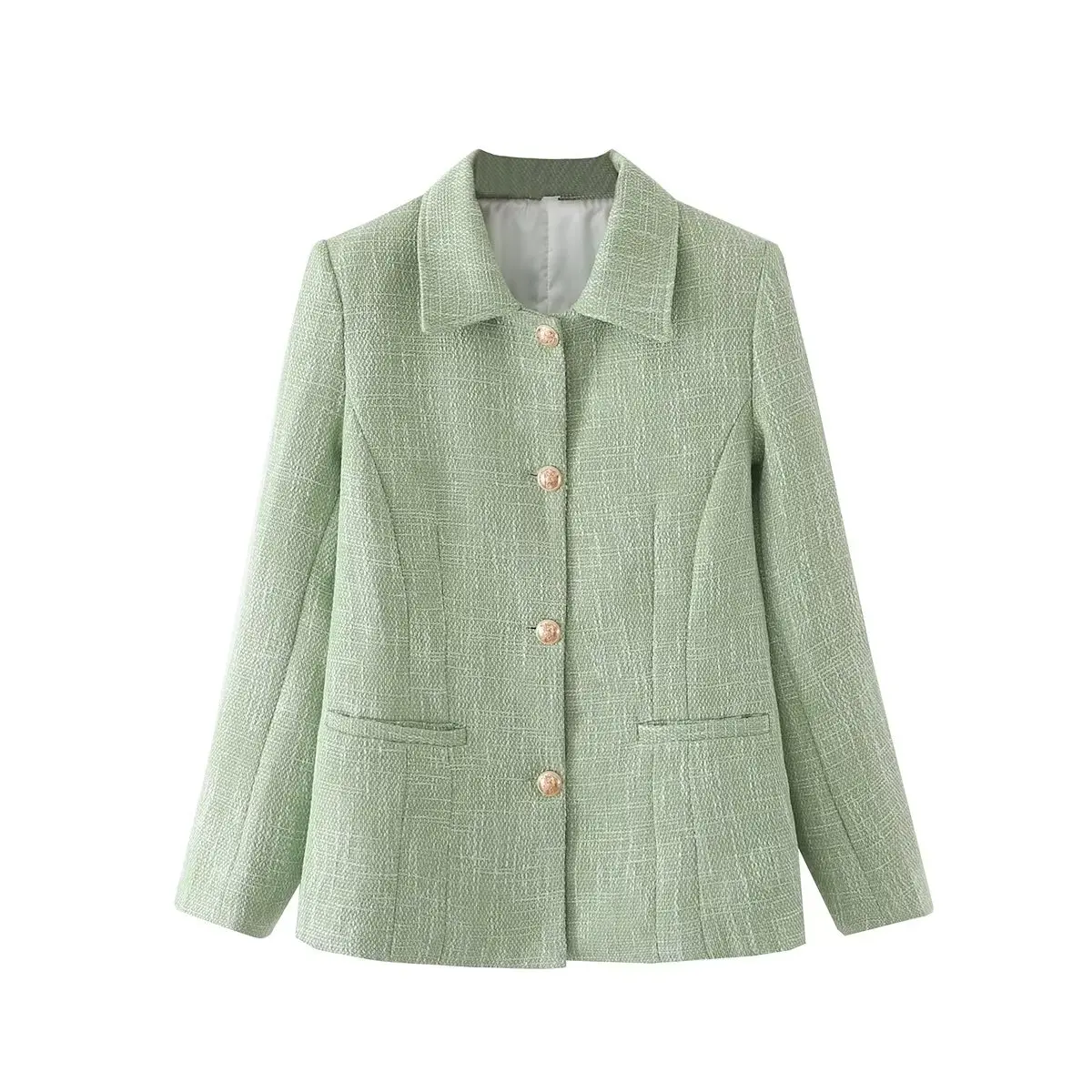 

BM&MD&ZA2022 early autumn new European and American style women's retro temperament woolen jacket single-breasted suit jacket