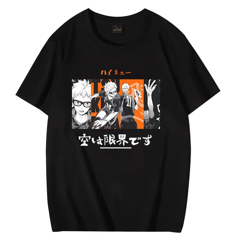 

Haikyuu Volleyball Men Women Anime T Shirt Summer harajuku Graphics clothes streetwear Oversized Unisex Cotton short sleeve Tees