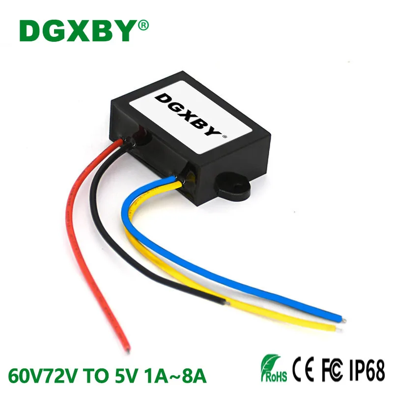 

Isolated 60V72V80V TO 5V 1A 2A 3A 5A 8A Power Step-down Module 50~100V to 5V Vehicle Equipment Converter CE Certification