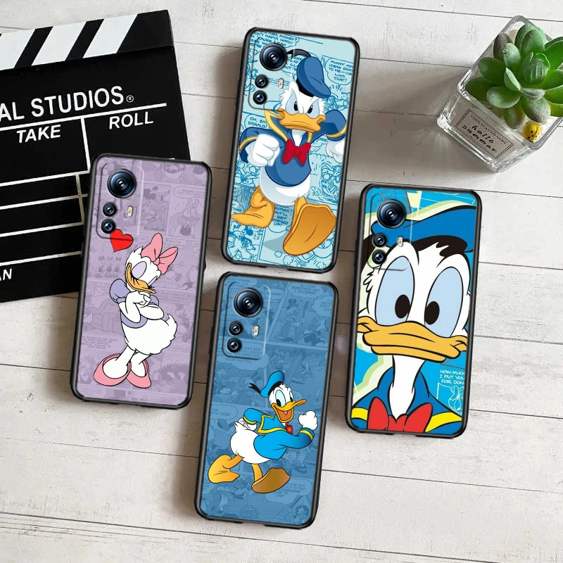

Donald Duck Disney Black Phone Case For Xiaomi Mi 13 12 Lite 12T Pro 12X 12S 11 11T 11i 10T 10 9 Ultra 5G