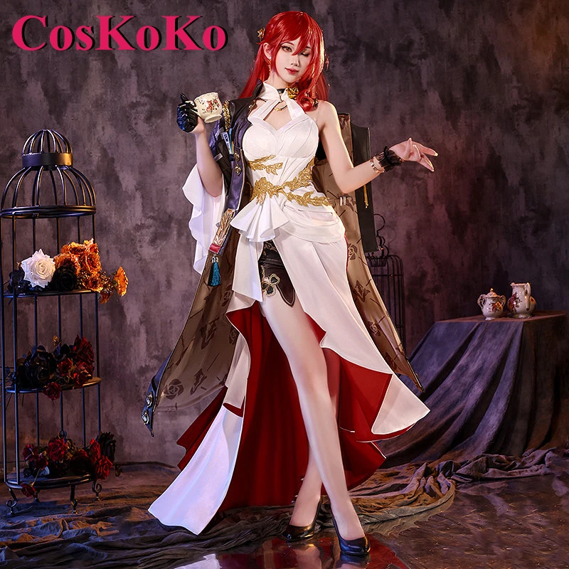 

CosKoKo Himeko Cosplay Anime Game Honkai: Star Rail Costume Gorgeous Sweet Formal Dress Halloween Party Role Play Clothing S-XL