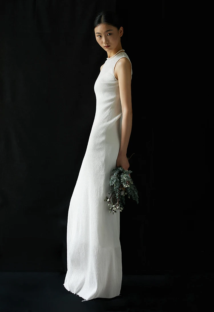 Платье женское длинное эластичное из шелка Mulberry без рукавов