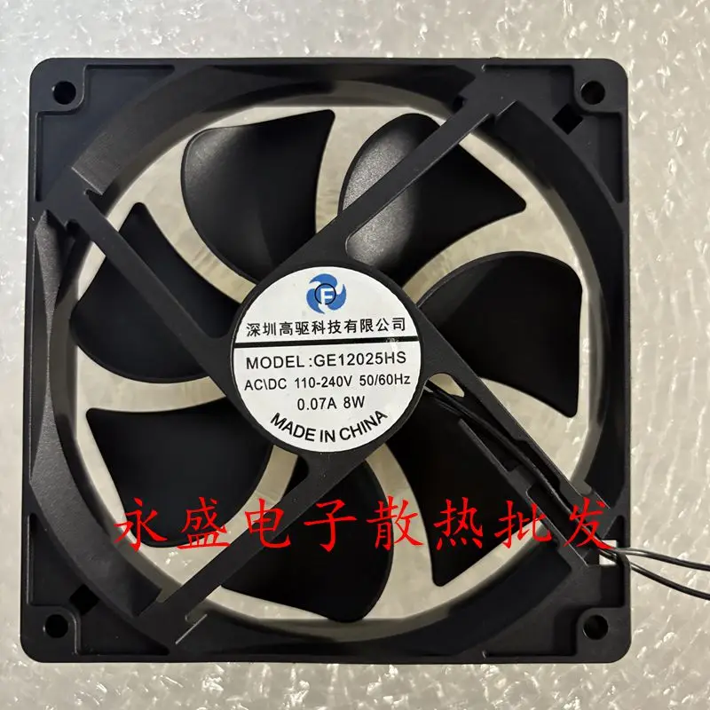 

GE12025HS AC 110-240 В 0,07 А 120x120x25 мм 2-проводной охлаждающий вентилятор для сервера